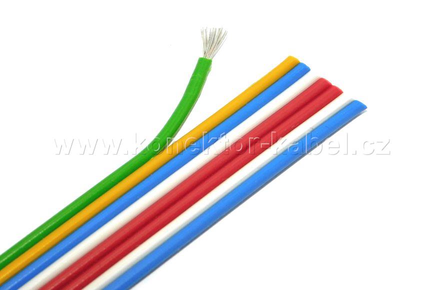 Plochý kabel 8 x 0,5mm2, barevný, PVC