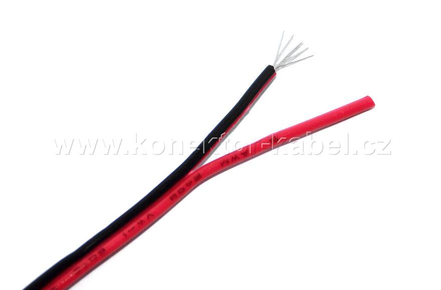 Dvojlinka, 2 x 0,14 mm2, UL 2468, černo-rudá