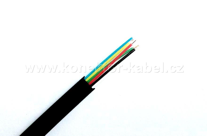 Telefonní kabel 6-žílový, AWG32, černý, Cat.3