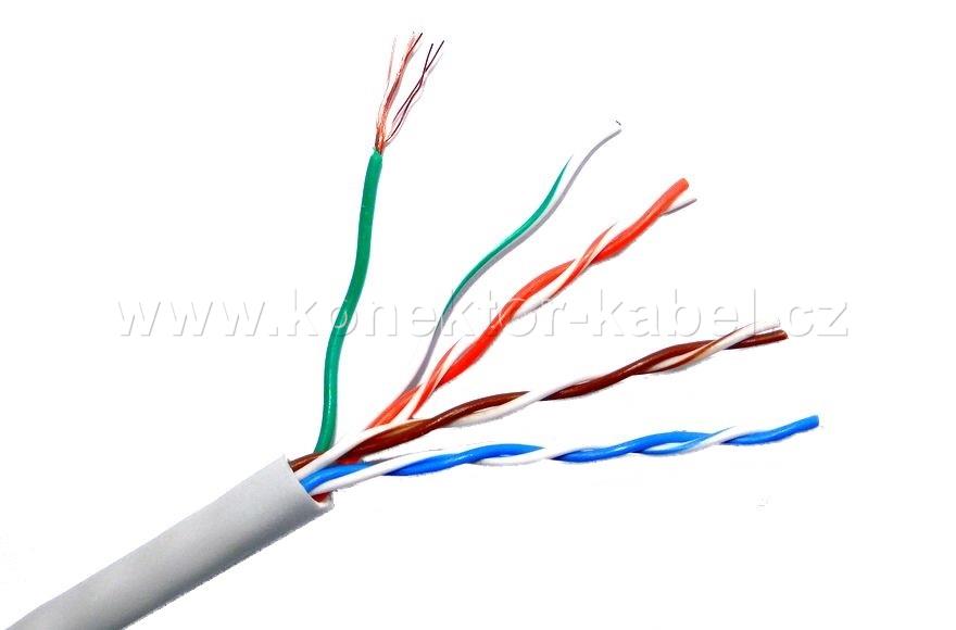 UTP 4x(2x24AWG), Cat.5e, lanko, PVC grey, SOLARIX