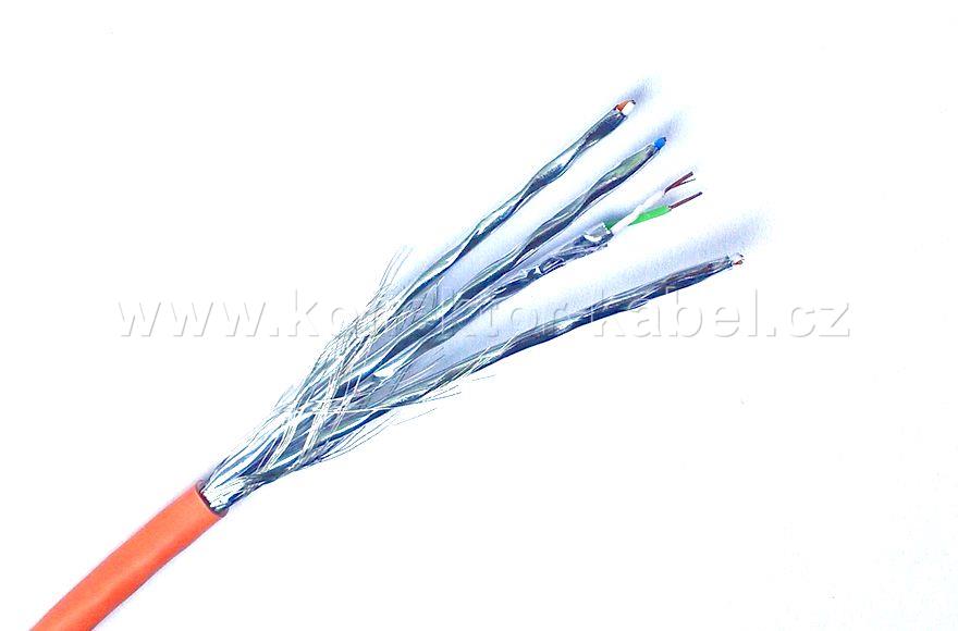 S/FTP 4x(2x26/7 AWG), lanko, LSHF-FR, Cat.7, DRAKA