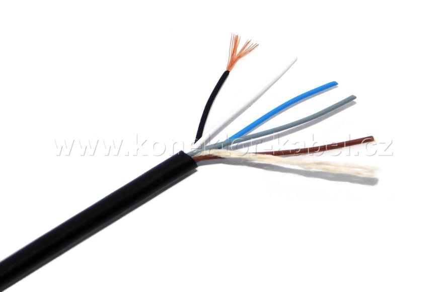 LifYDY 5x0,09 mm2, Sensocord-M/L, OD 2,9 mm, černý