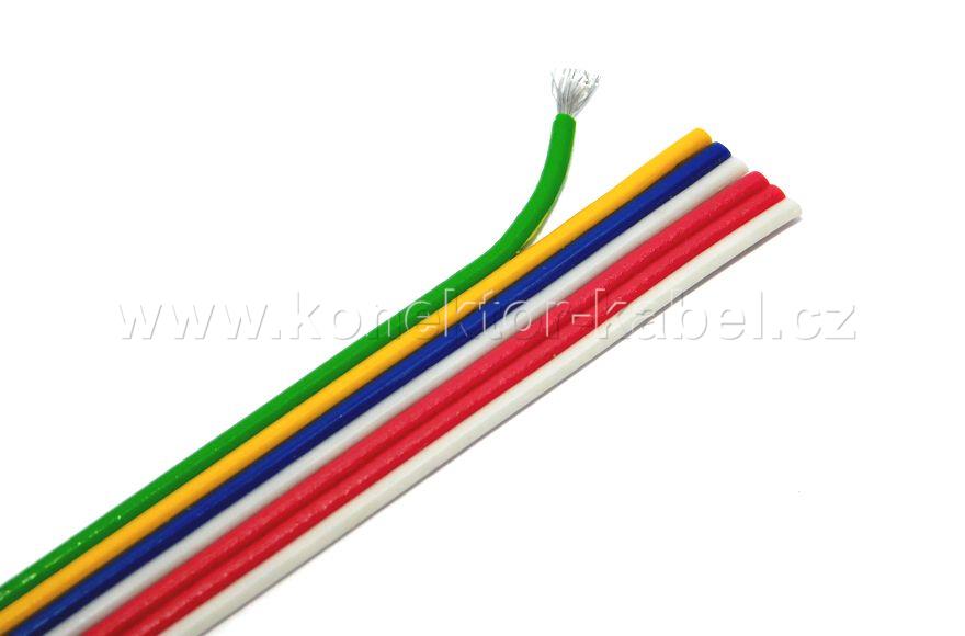 Plochý kabel PNLY 7 x 0,15mm2, barevný, PVC 