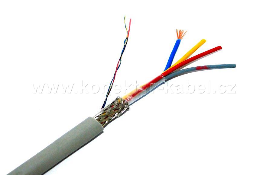 JE-LiHCH 2x2x0,5 mm2, stín., OD 6,8 mm, LSOH, šedý