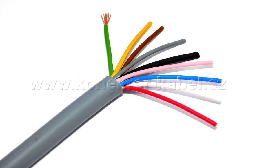 LIYY 8x0,34 mm2, nestíněný, OD 7,0 mm, PVC, šedý