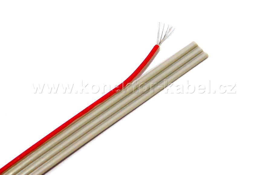 Plochý kabel AWG 28-4G, RM 1,27mm, šedý