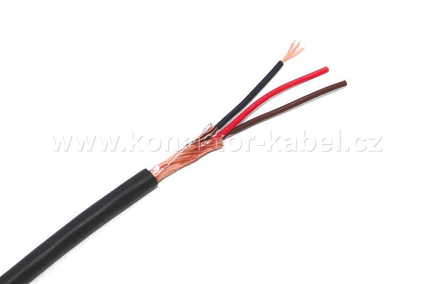 LifYDY UL 3x0,08mm2, stín., OD 3,0 mm, PVC, černý