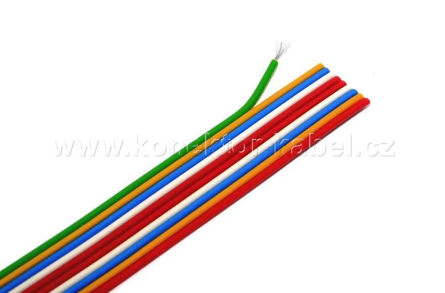 Plochý kabel VFL 10 x 0,15mm2, barevný, PVC 