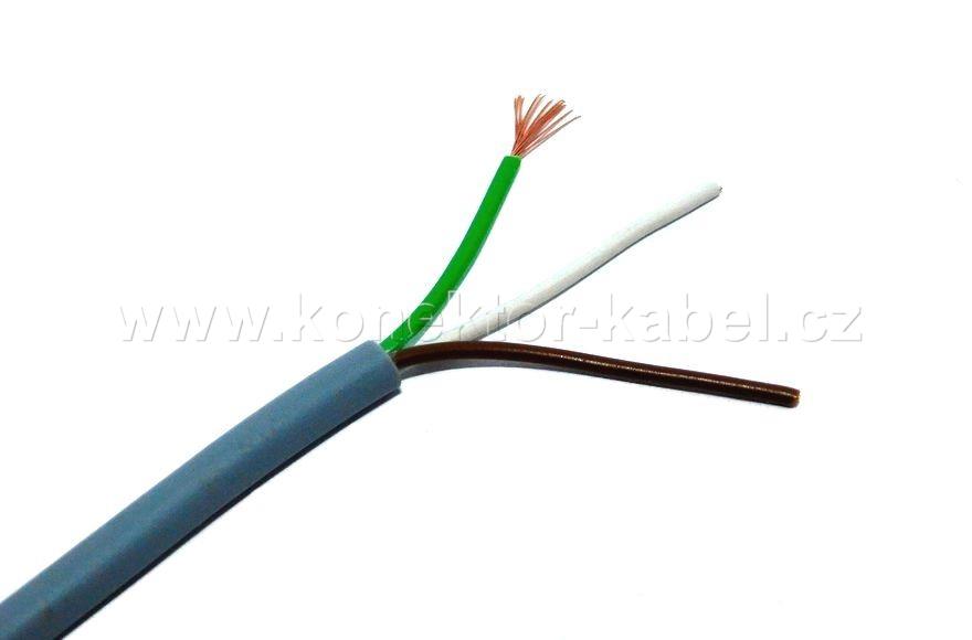 LIYY 3x0,25 mm2, nestíněný, OD 4,0 mm, PVC, šedý