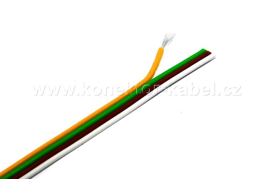 Plochý kabel AWG 26-4G, RM 1,27mm, barevný