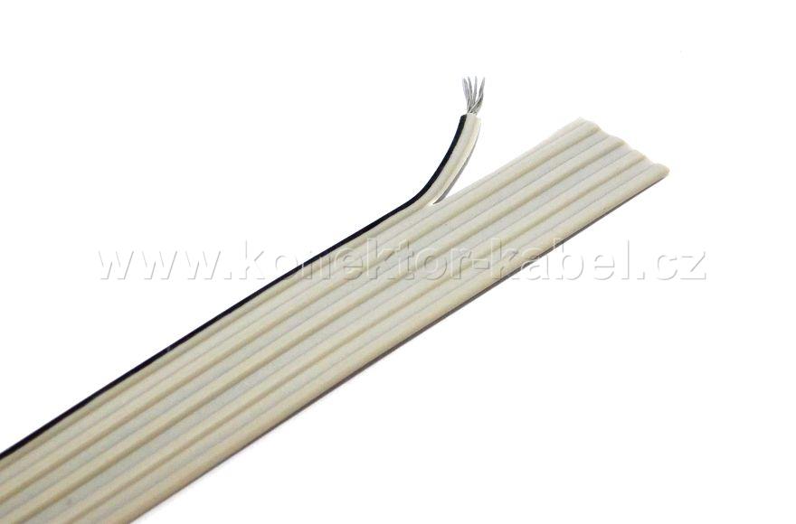 Plochý kabel AWG 24-5G, RM 2,5mm, šedý, MEDI