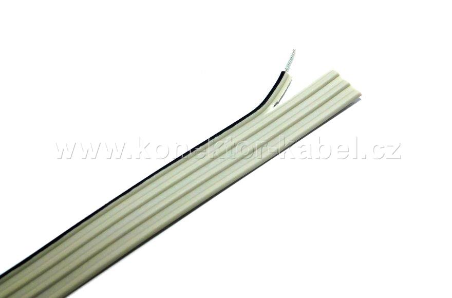 Plochý kabel AWG 24-4G, RM 2,5mm, šedý, MEDI