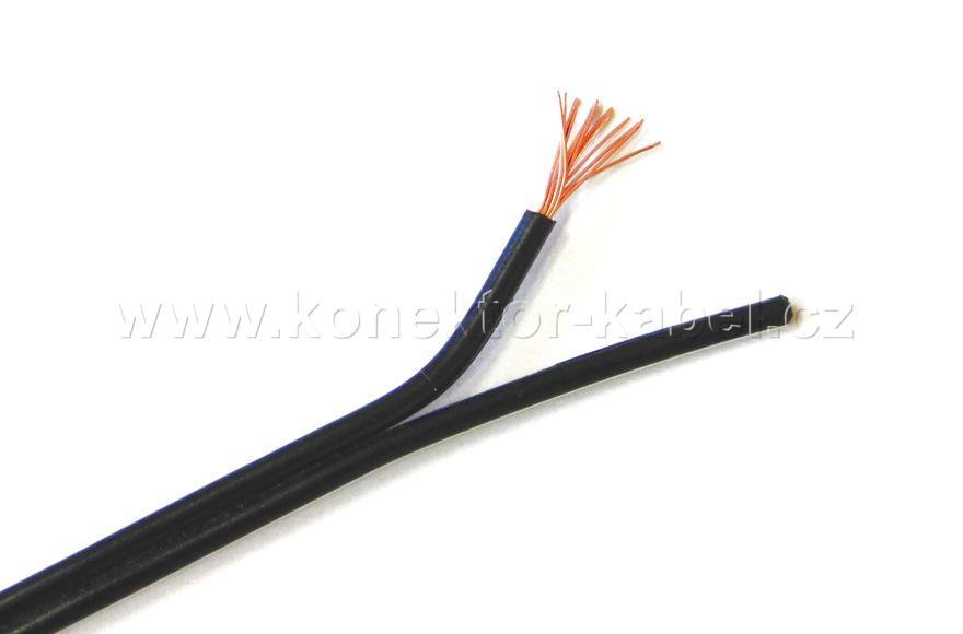Dvojlinka FLRY-Z 2 x 0,41 mm2, černá/černo-bílá