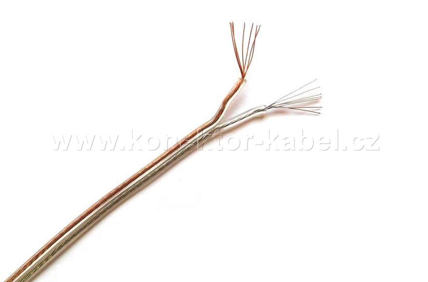 Dvojlinka, 2 x 0,22 mm2, transparentní, Tasker