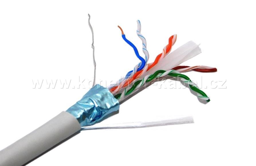 F/UTP 4x(2x23AWG), Cat.6, drát, PVC, WIREX