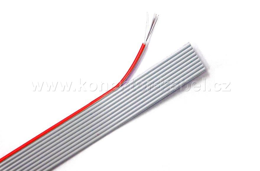 Plochý kabel AWG 28-10G, RM 1 mm, šedý, 3M