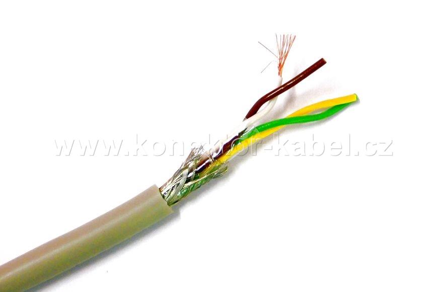 LIYCY TP 2x2x0,23 mm2, stíněný, OD 6,3 mm, šedý, L