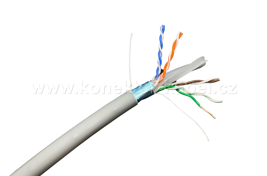 F/UTP 4x(2x23AWG), Cat.6, drát, LSOH, DATACOM