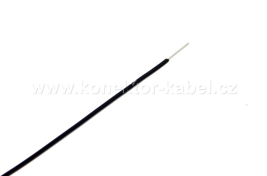 Drát YV 0,5 mm, cínovaný, černý