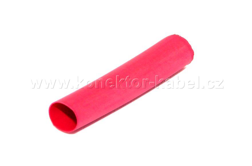 Bužírka smršťovací 6,4 / 3,2 mm, rudá
