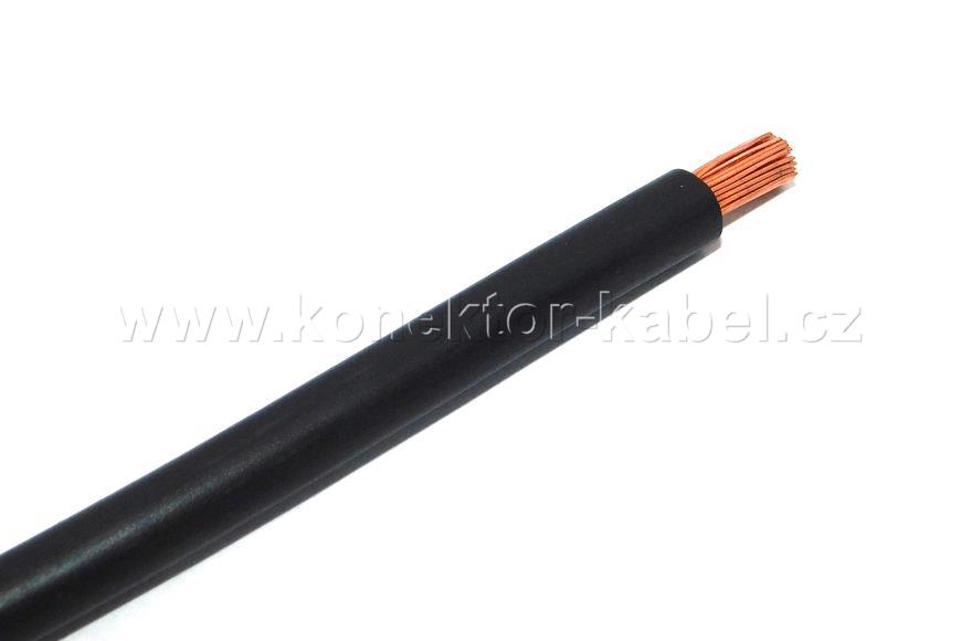 H07V-K 10mm2, lanko, černá, PVC