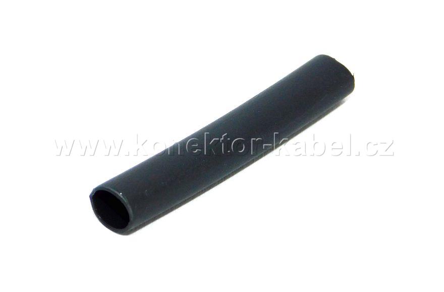 Bužírka smršťovací 4,0 / 1,0 mm, černá, lepidlo