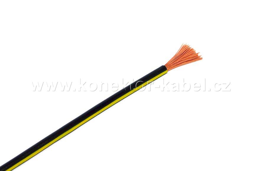 FLRY-B  2,5mm2, lanko, žluto-černá, PVC