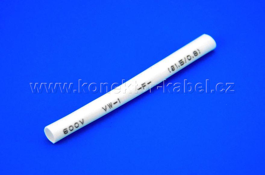 Bužírka smršťovací 1,6 / 0,8 mm, bílá