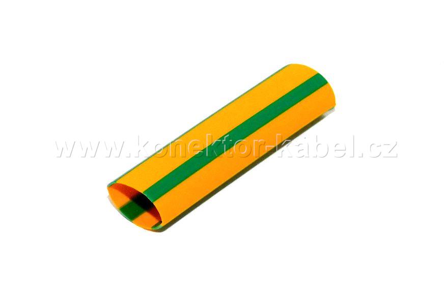 Bužírka smršťovací 6,4 / 3,2 mm, žlutozelená