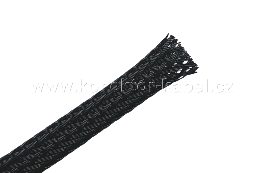 Bužírka - polyester. návlek, 9 mm max, černá