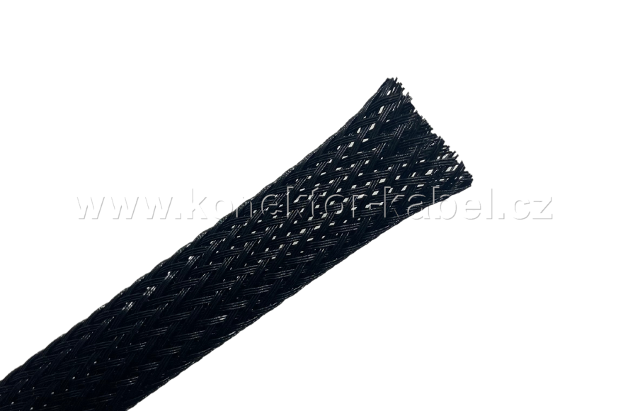 Bužírka - polyester. návlek, 12 mm max, černá