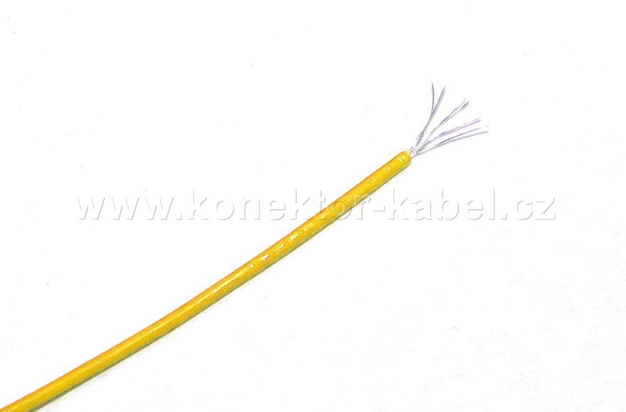 PTFE, AWG 32, lanko, žlutá, Alpha Wire
