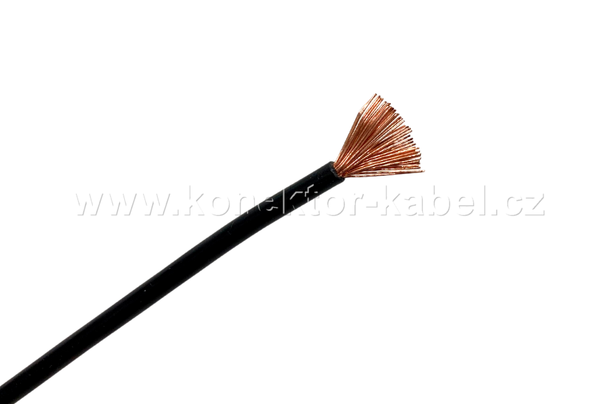 FLRY-B  2,5mm2, lanko, černá, PVC