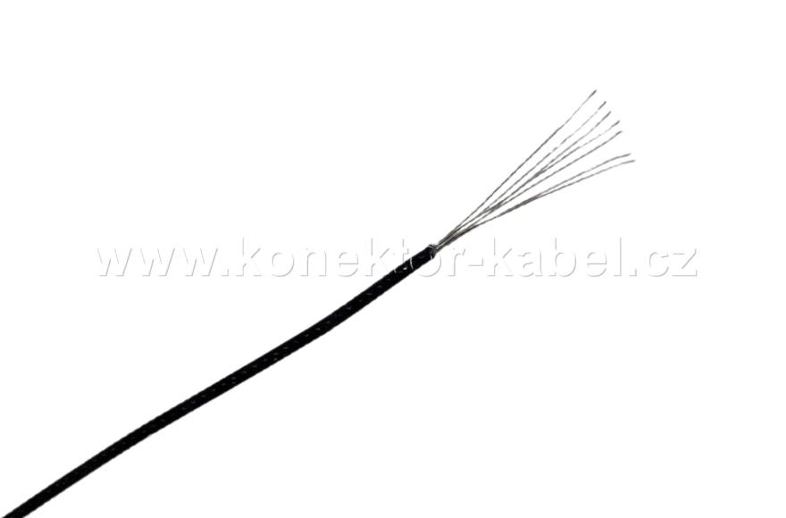 PTFE, AWG 30, lanko, černá, Alpha Wire