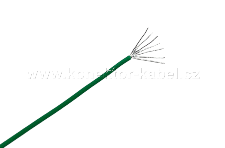 PTFE, AWG 26/7, lanko, zelená, Alpha Wire