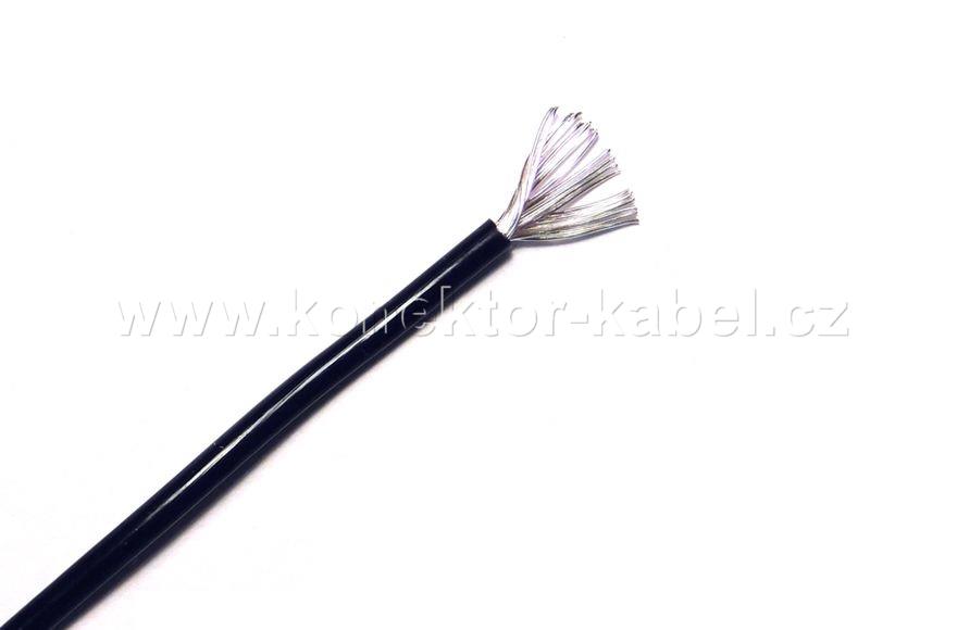 PTFE, AWG 18, lanko, černá, A 12/0.0,25 mm, Habia