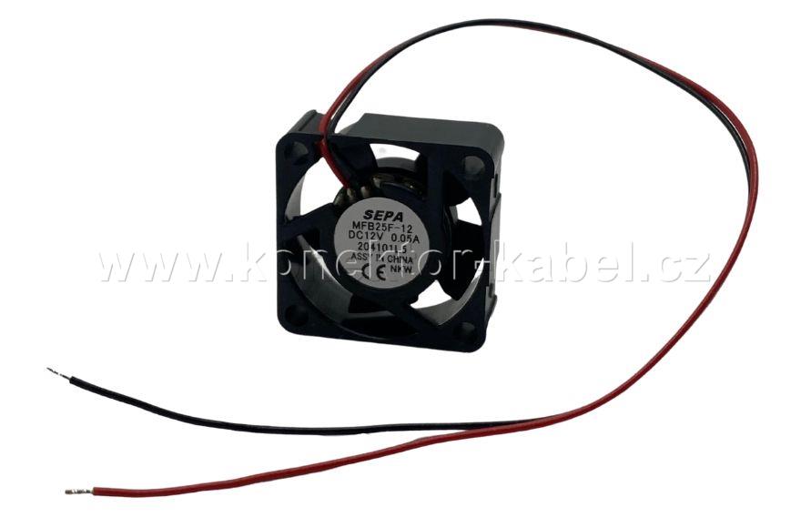 Ventilátor 25x25x10 mm,12 V / DC, SEPA