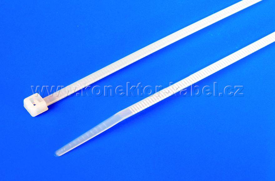 Stahovací pásek 2,6 x 200 mm, přírodní