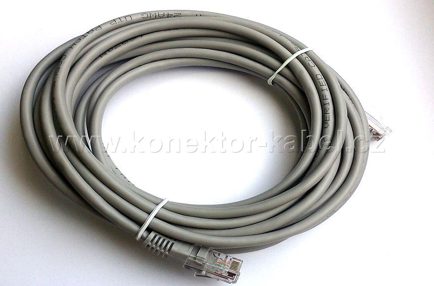 UTP CAT.5E- RJ-45 patch, přímý, 5 m, šedý