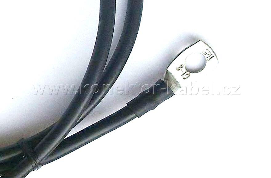 Zemnící kabel 10 mm2 / 1,0 m - oko 6 / 8 mm