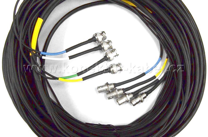 Multikoaxiální kabel 4xBNC/M - 5 m - 4xBNC/F, Ros