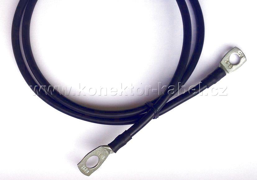 Zemnící kabel 10 mm2 / 1,0 m - oko 10/ 8 mm