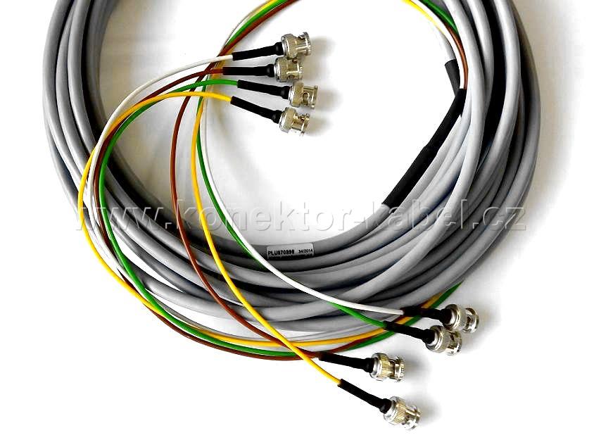 Multikoaxiální kabel 4xBNC/M - 10 m - 4xBNC/M, Ros