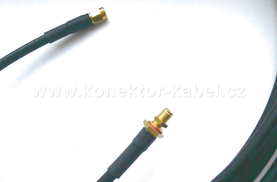 R-SMA/M - RF240 (5,0 m) - SMA/F bulkhead, TG.