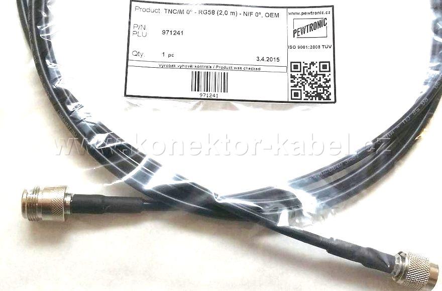 TNC/M 0° - RG58 (2,0 m) - N/F 0°, OEM