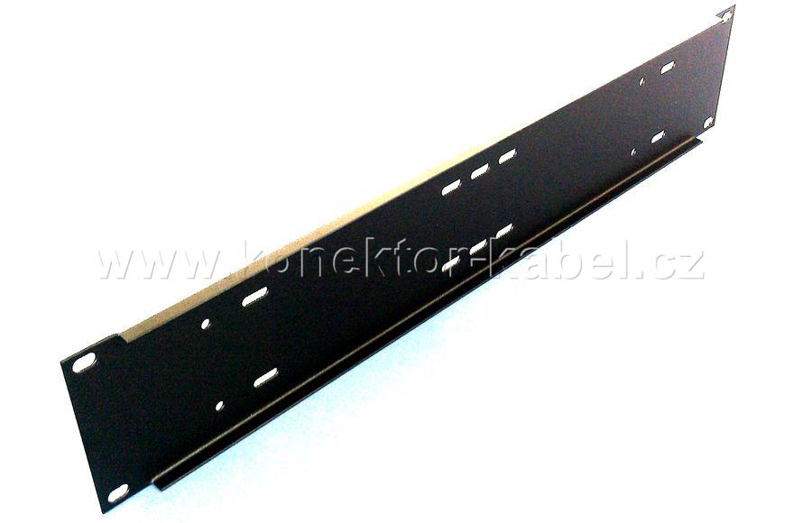 19" 2U Záslepka - univerzální nosný plech, černý