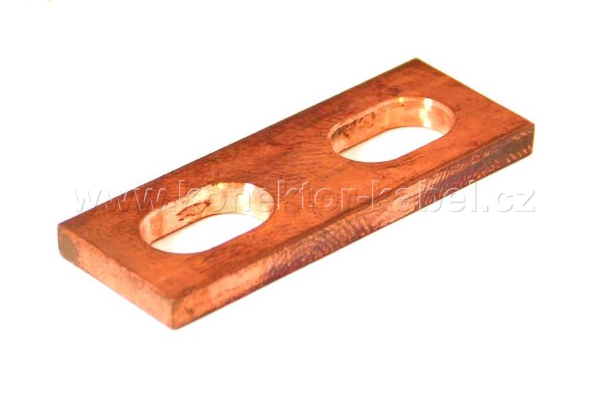 Propojovací měděný segment 40 x 20 mm, Cu spojka