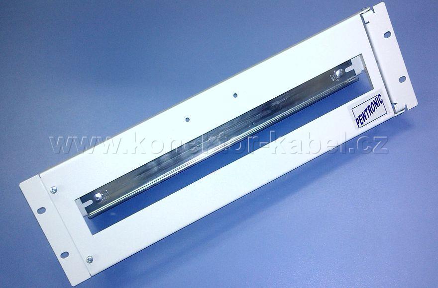 19", 3U, jističová lišta, dvířka, DIN, PEWTRONIC