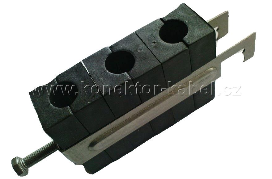 Kabelový úchyt QCC UNI pro D 10,5 mm, trojitý