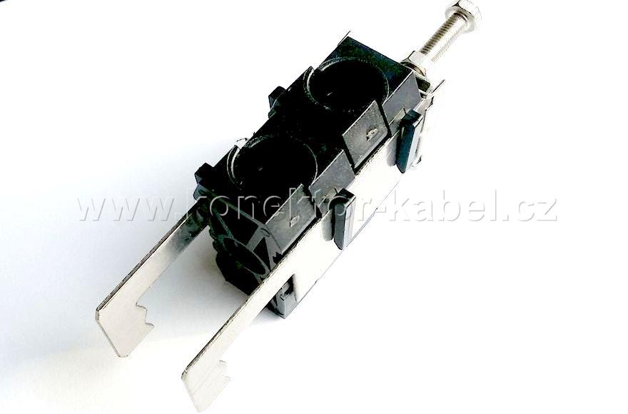 Kab. úchyt H-CLAMP pro D16 mm, dvojitý